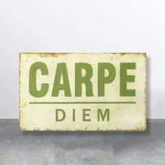 CARPE DIEM Distressed Wood Sign
