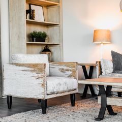 Champagne Wishes Modern Farmhouse Upholstered Chair