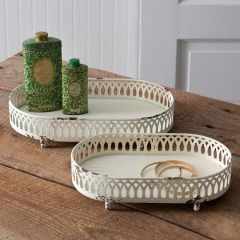 Chantilly Oval Tray Set of 2