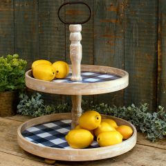 Checked Bottom Tiered Tray