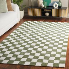 Checkered Green/Ivy Area Rug
