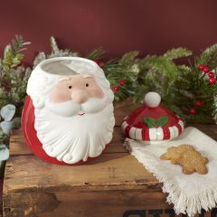 Cheerful Santa Ceramic Cookie Jar