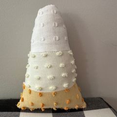 Chenille Fabric Candy Corn Mini Pillow
