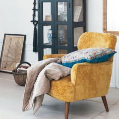 Chenille Upholstered Modern Accent Chair