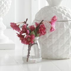 Cherry Blossom In Glass Jar Fuchsia
