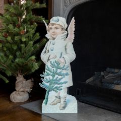 Cherub Angel with Tree Dummy Board Decor 36 Inch