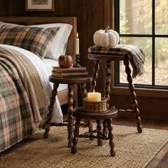 Chestnut Spindle Accent Stool
