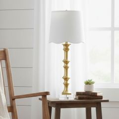 Chic Accents Table Lamp with Scalloped Shade