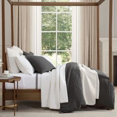 Chic Charcoal Cotton Duvet Cover Set