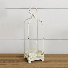 Chic Elegance Distressed Hurricane Lantern 17.5 Inch
