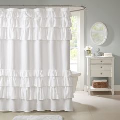 Chic Elegance Ruffled Shower Curtain