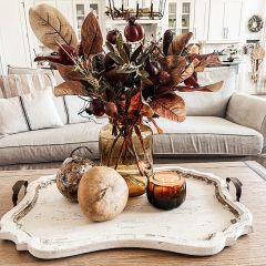 Chic Elegance Scallop Edge Handled Tray