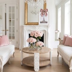 Chic Farmhouse 2 Tier Round Coffee Table