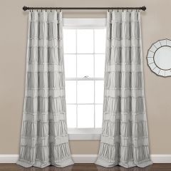 Chic Farmhouse Ruffled Window Curtain Panel Set of 2