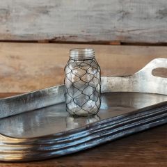 Chicken Wire Canning Jar Vase