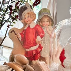 Children Playing Tabletop Christmas Dummy Board