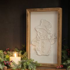 Chilly Snowman Framed Wall Art