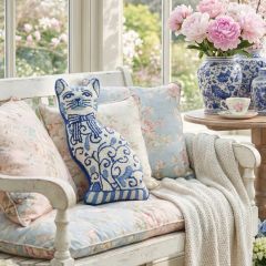 Chinoiserie Cat Hook Pillow