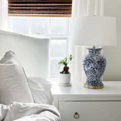 Chinoiserie Ceramic Table Lamp Set of 2