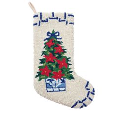 Chinoiserie Christmas Tree Hook Stocking