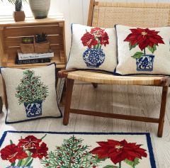 Chinoiserie Holiday Square Throw Pillow Collection