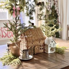 Chipwood Decorative Woven House Basket