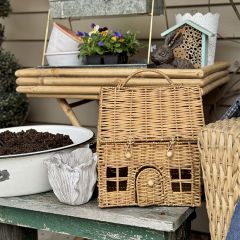 Chipwood Decorative Woven House Basket