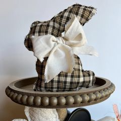 Chocolate Plaid Decorative Bunny Plushie
