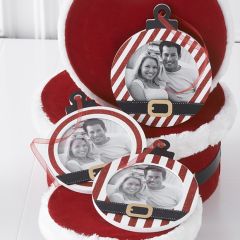 Christmas Ball Ornament Photo Frame Set of 3