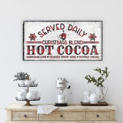Christmas Blend Hot Cocoa Canvas Wall Sign