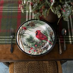 Christmas Cardinal Dinner Plate Set of 4