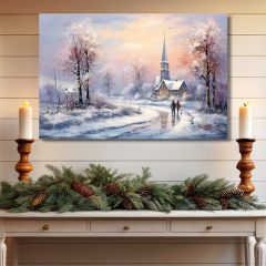 Christmas Eve Service Canvas Wall Art
