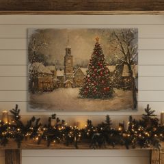 Christmas in the Square Canvas Wall Art