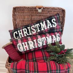 Christmas Plaid Long Lumbar Pillow Set of 2