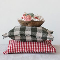 Christmas Plaid Square Throw Pillow