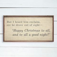Christmas Poem Wall Sign