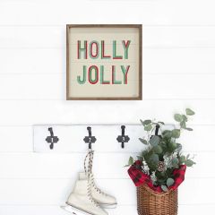 Christmas Sentiments IV Jolly By Laura Marshall Wall Sign