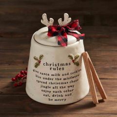 Christmas Stoneware Cookie Jar