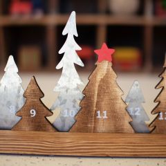 Christmas Tree Advent Calendar Centerpiece Display