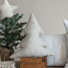Christmas Tree Cotton Slub Pillow