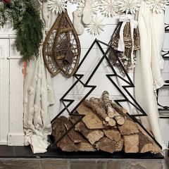 Christmas Tree Fire Log Holder