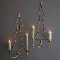 Christmas Tree Shaped Wall Sconce Set of 2