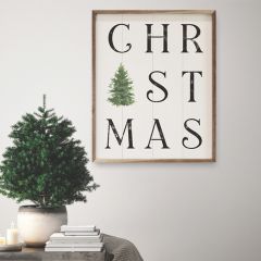 Christmas Tree White Wall Art