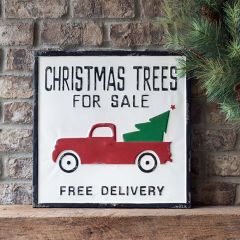 Christmas Trees For Sale Metal Sign