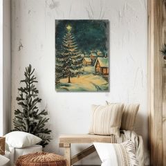 Christmas Village Canvas Wall Art