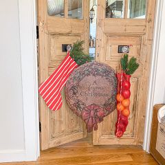 Christmas Wreath Metal Sign