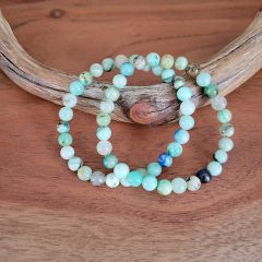 Chrysocolla Azurite Bead Bracelet