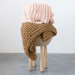 Chunky Crocheted Throw Blanket