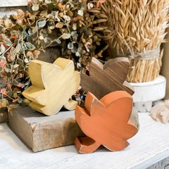 Chunky Wood Autumn Leaves Set of 3