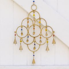 Circles of Gold Beaded Wind Chime
